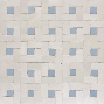Mosaic House Moroccan tile Midi 1-17 White,   Sky Blue,    solid zellige, mosaic, zellij, field, pattern, glaze, simple, classic 